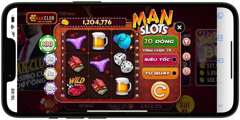 Chọn payline muốn kích hoạt và quay để bắt đầu